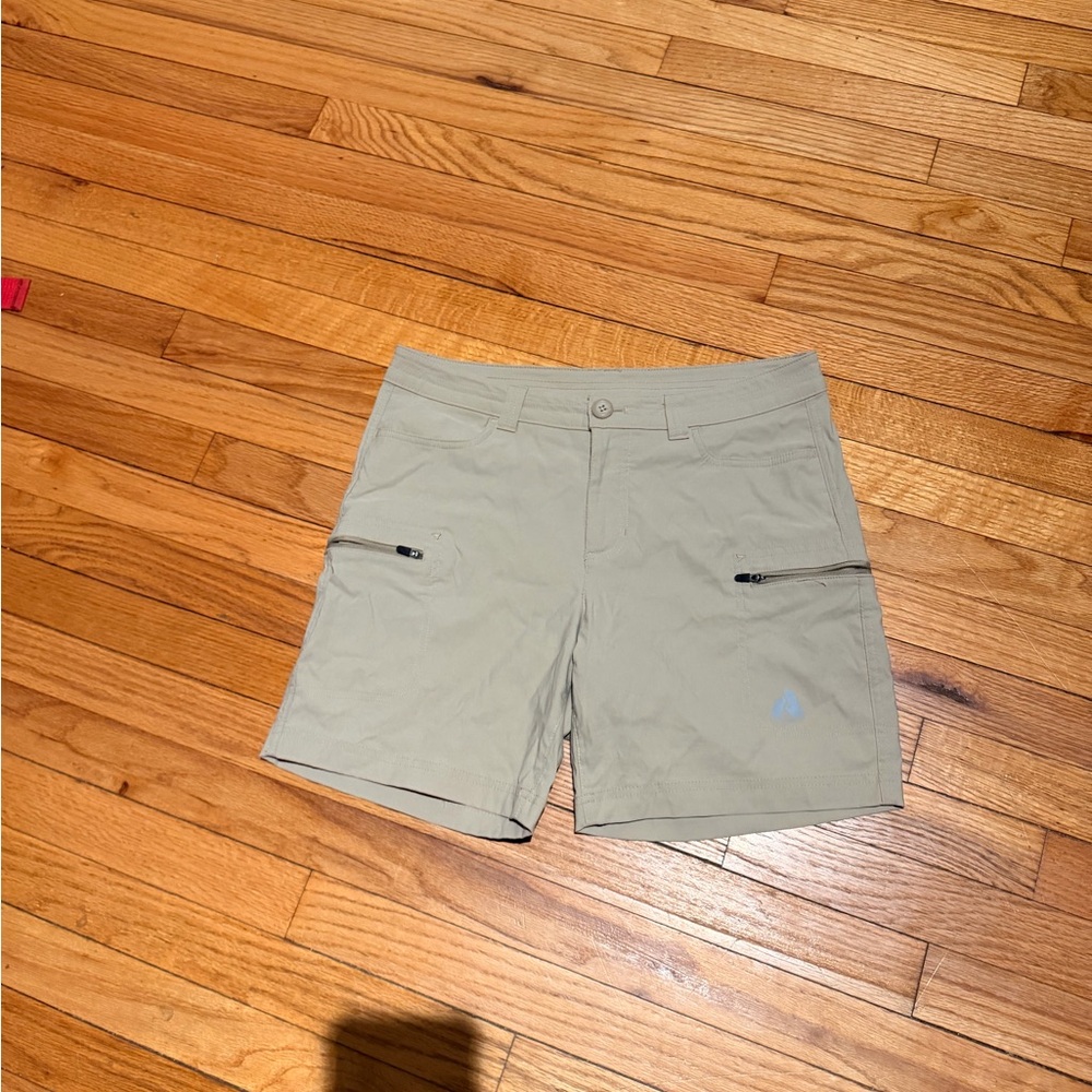 Eddie Bauer Guide Pro Khaki Cargo Short sz 10 outdoor hiking Bermuda athletic